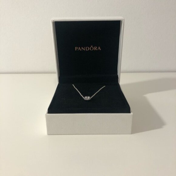 Pandora Sterling Silver Round Halo Necklace - Picture 10 of 11